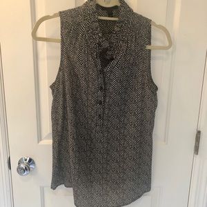 Jcrew Herringbone Sleeveless Blouse